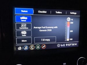 average fuel economy with a trailer selected on the 2020 chevy silverado 2500 duramax diesel